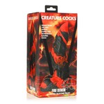 Creature Cocks Fire Demon Monster Silicone Dildo - Black/Red