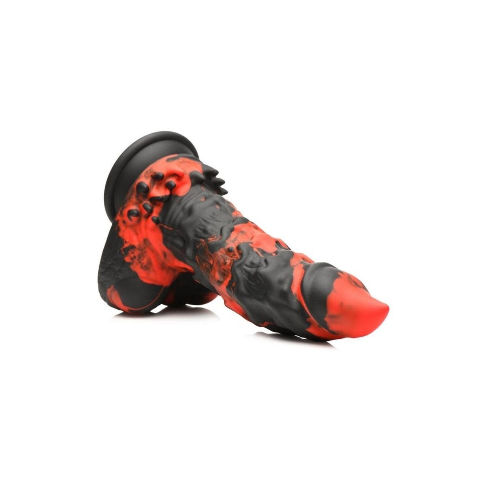 Creature Cocks Fire Demon Monster Silicone Dildo - Black/Red