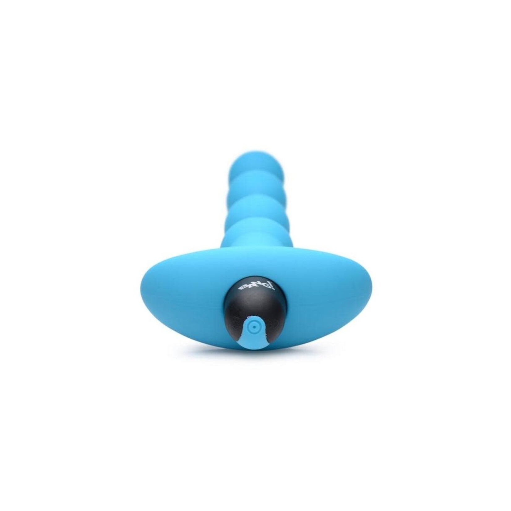 Bang! Vibrating Silicone Rechargeable Anal Beads With Remote Control - Blue