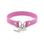 Ple'sur PVC Collar With Heart Lock & Key Pink Bag Packaging
