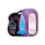 B Yours Basic Vibrating Butt Plug With Remote Control - Blue