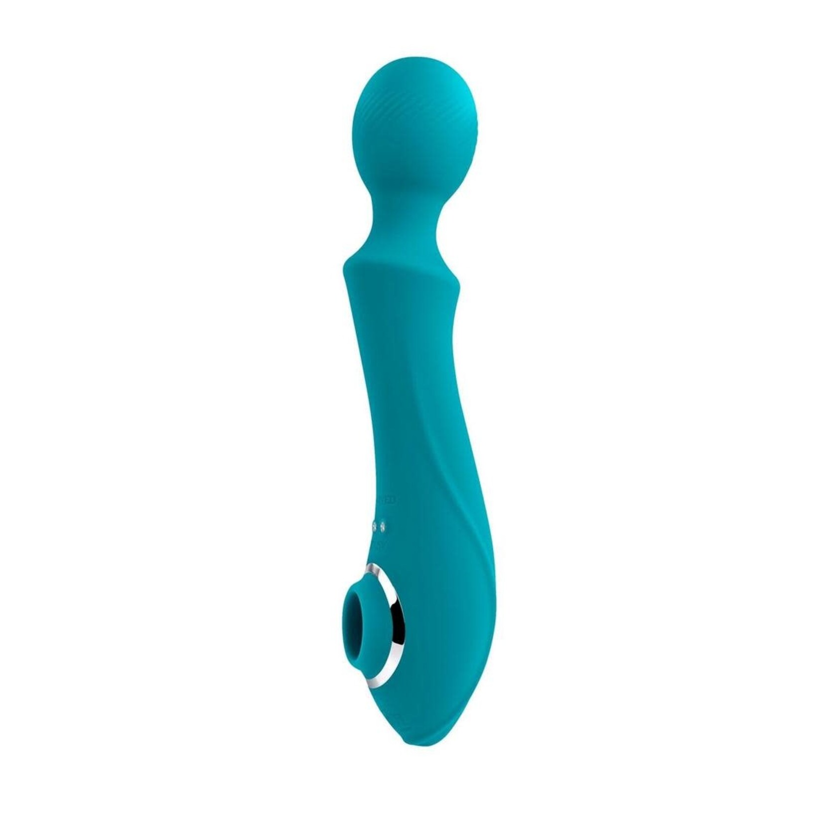 Wanderful Sucker Rechargeable Silicone Bodywand and Clitoral Stimulator - Teal