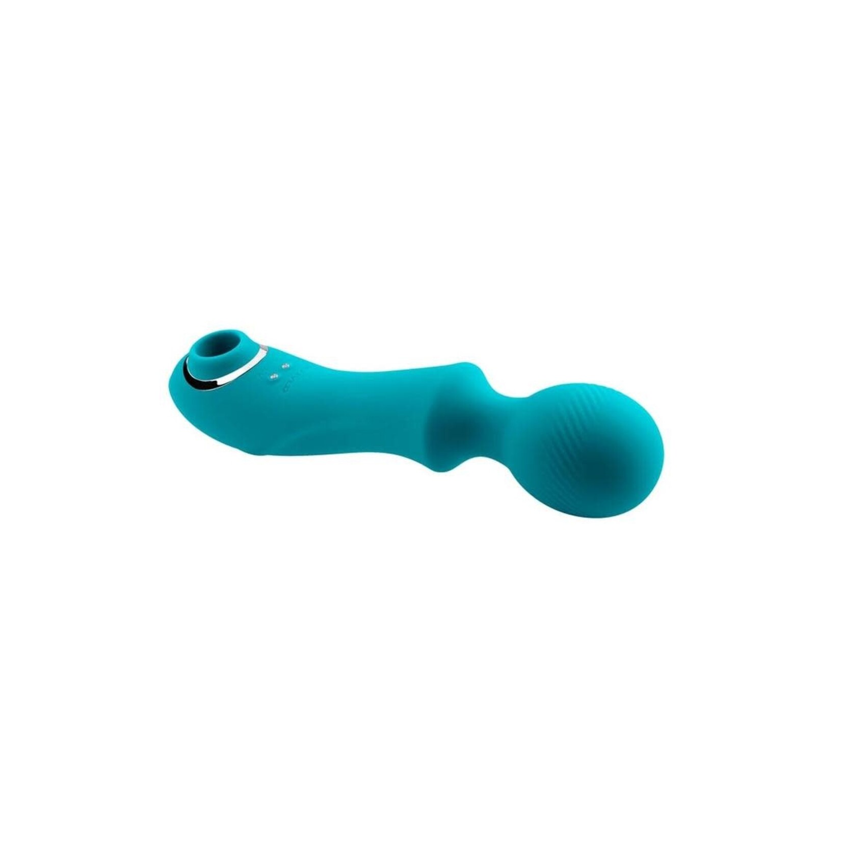 Wanderful Sucker Rechargeable Silicone Bodywand and Clitoral Stimulator - Teal