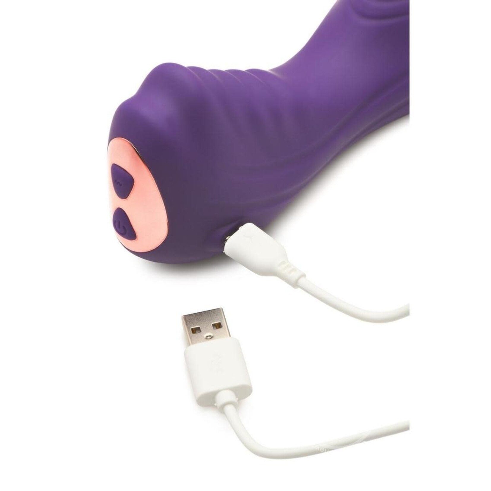 Inmi Ride N' Grind 10X Vibrating Rechargeable Silicone Grinding Clitoral Stimulator with Remote Control - Purple