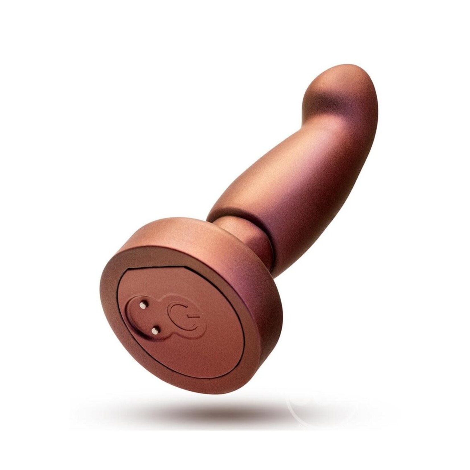 Anal Adventures Matrix Bionic Plug Rechargeable Silicone Anal Plug with Remote - Cosmic Copper