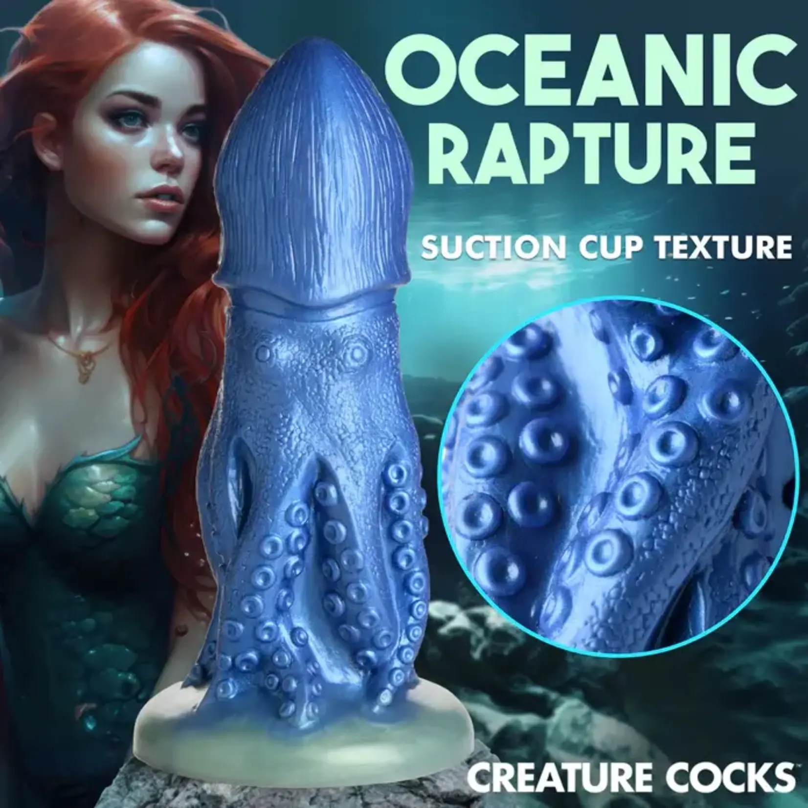 Creature Cocks Cocktopus Octopus Silicone Dildo - Blue