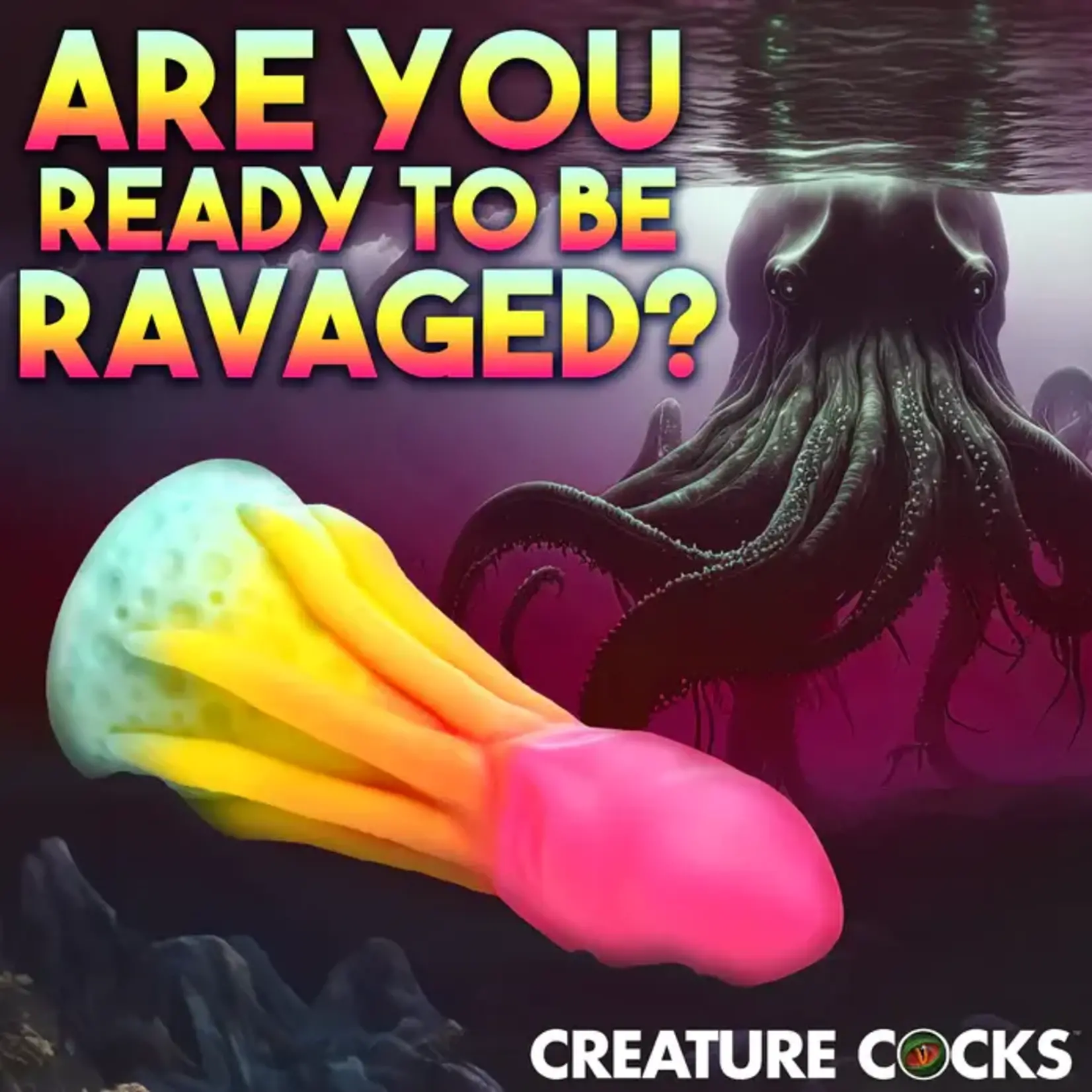 Creature Cocks King Kraken Silicone Dildo - Multicolor