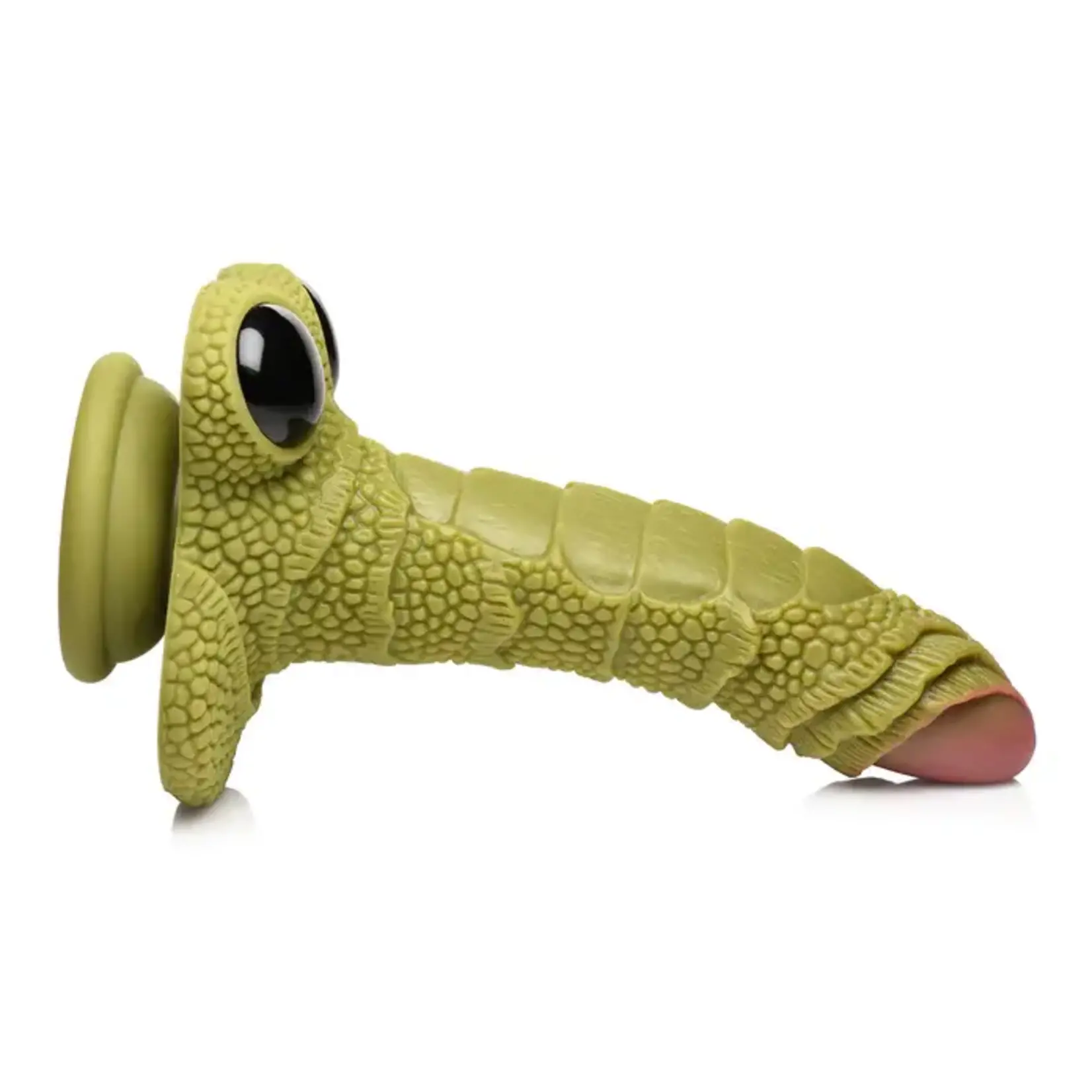 Creature Cocks Swamp Monster Scaly Silicone Dildo - Green/Black