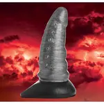 Creature Cocks Beastly Tapered Bumpy Silicone Dildo 8.25in - Silver/Black