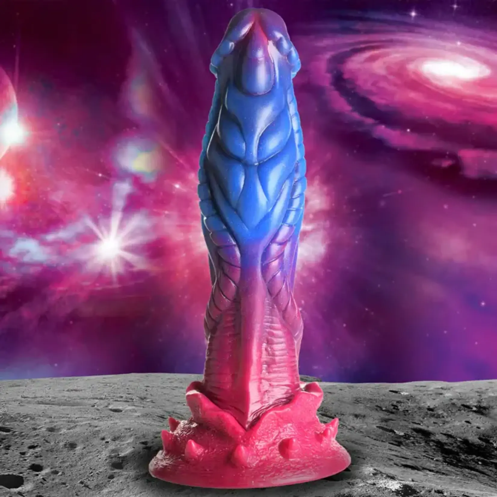 Creature Cocks Intruder Alien Silicone Dildo - Pink/Blue