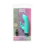 Alice’s Bunny Rechargeable Bullet With Removable Rabbit Sleeve Teal