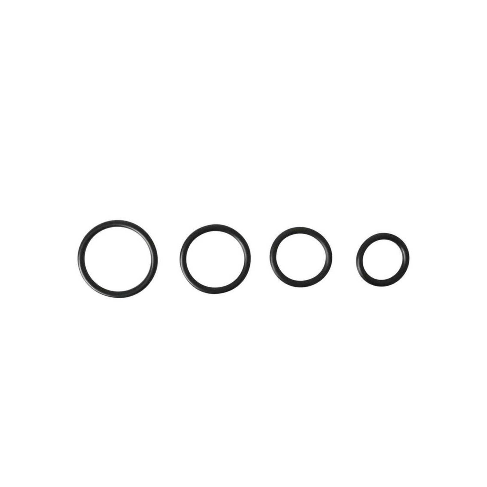 Sportsheets Rubber O Ring Cock Ring (4 Pack) - Black