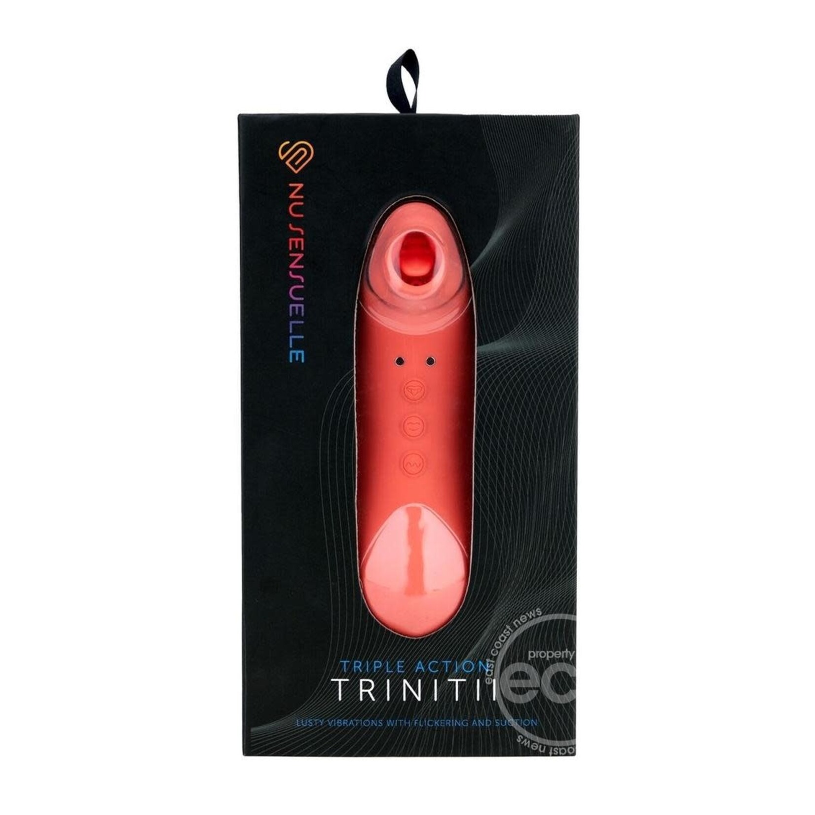 Nu Sensuelle Trinitii Triple Action Suction Flickering Silicone Tongue - Coral