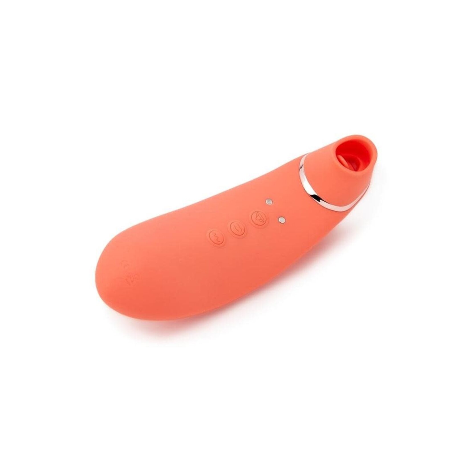 Nu Sensuelle Trinitii Triple Action Suction Flickering Silicone Tongue - Coral