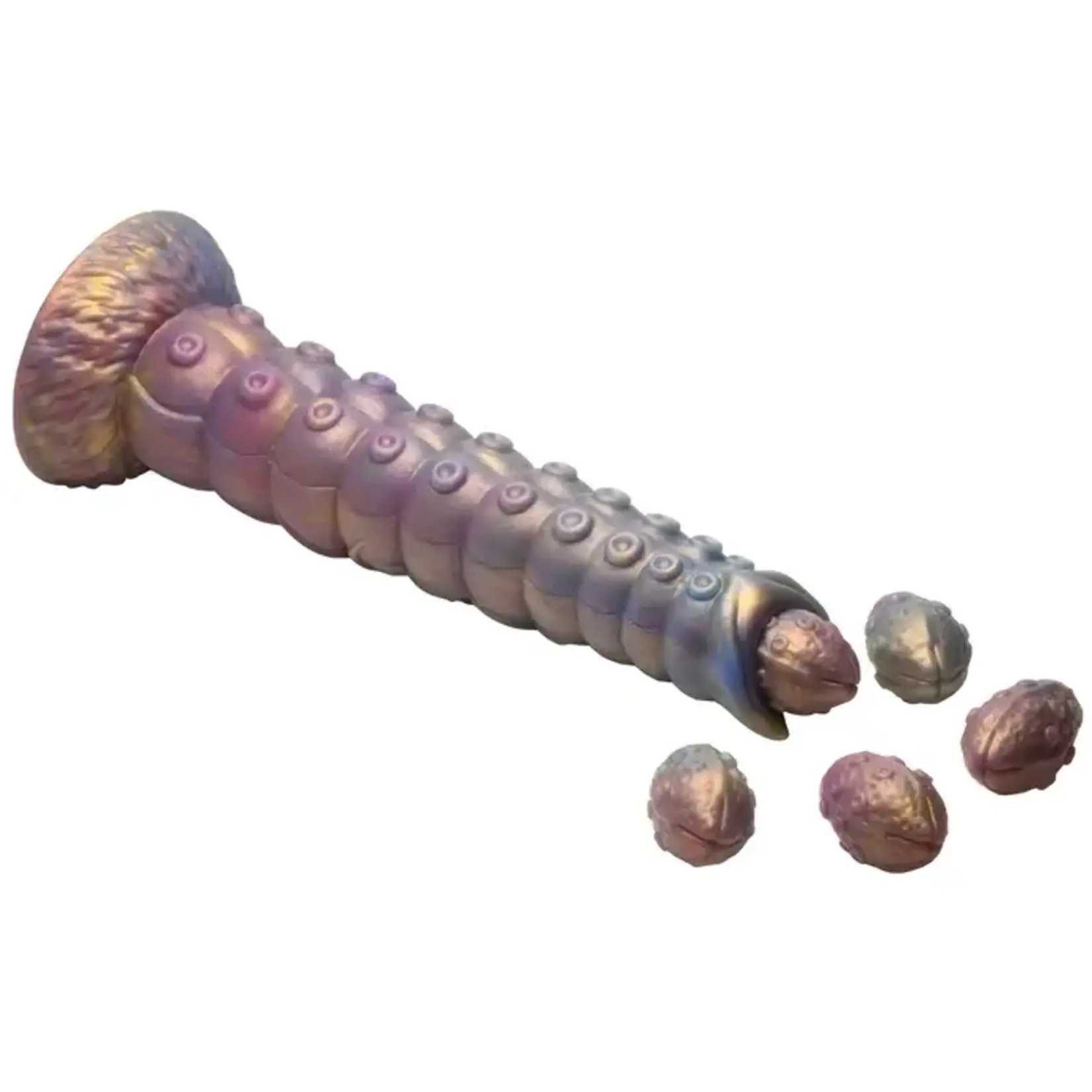 Creature Cocks Deep Invader Tentacle Ovipositor Silicone Dildo - Multicolor