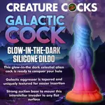 Creature Cocks Alien Invader Glow in the Dark Silicone Dildo - Multicolor
