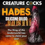 Creature Cocks Hades Silicone Dildo - Medium - Black/Red