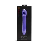 Nu Sensuelle Daisy Rechargeable Silicone Triple Action Thrusting Tongue Suction Vibrator - Ultra Violet