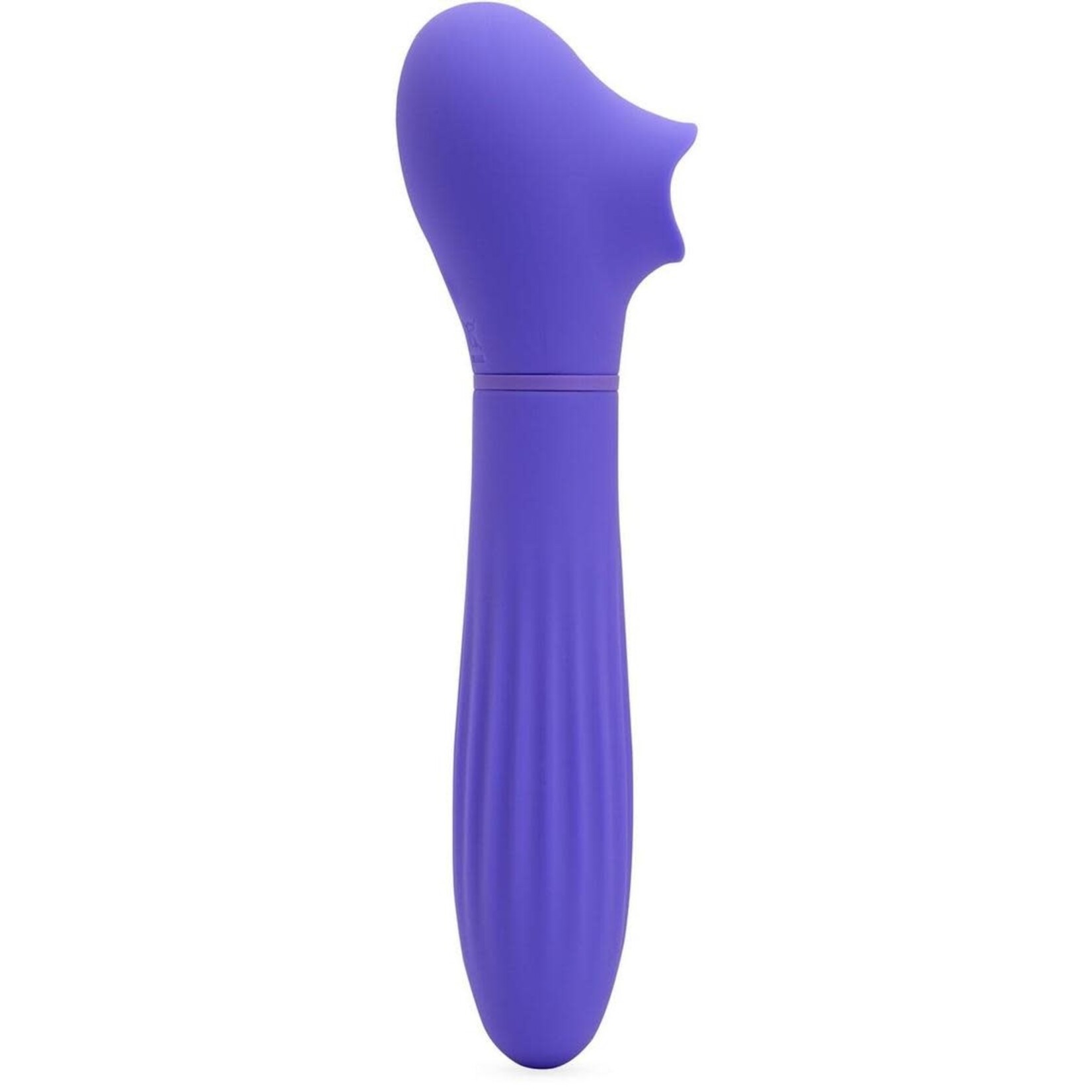Nu Sensuelle Daisy Rechargeable Silicone Triple Action Thrusting Tongue Suction Vibrator - Ultra Violet