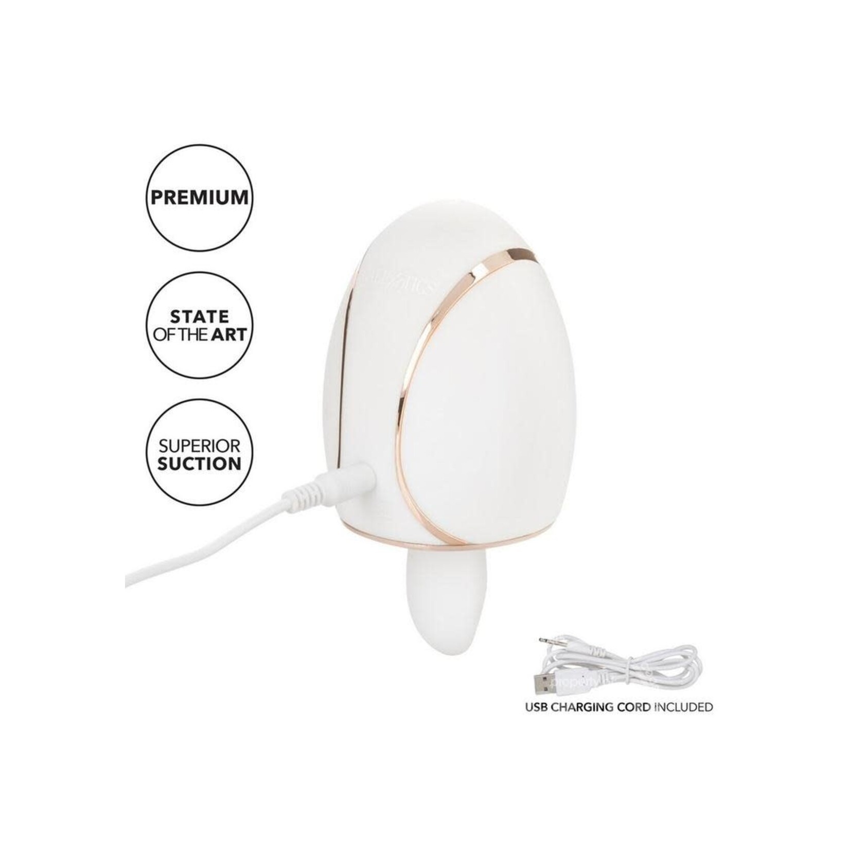 Empowered Smart Pleasure Queen Silicone Rechargeable Stimulator - White