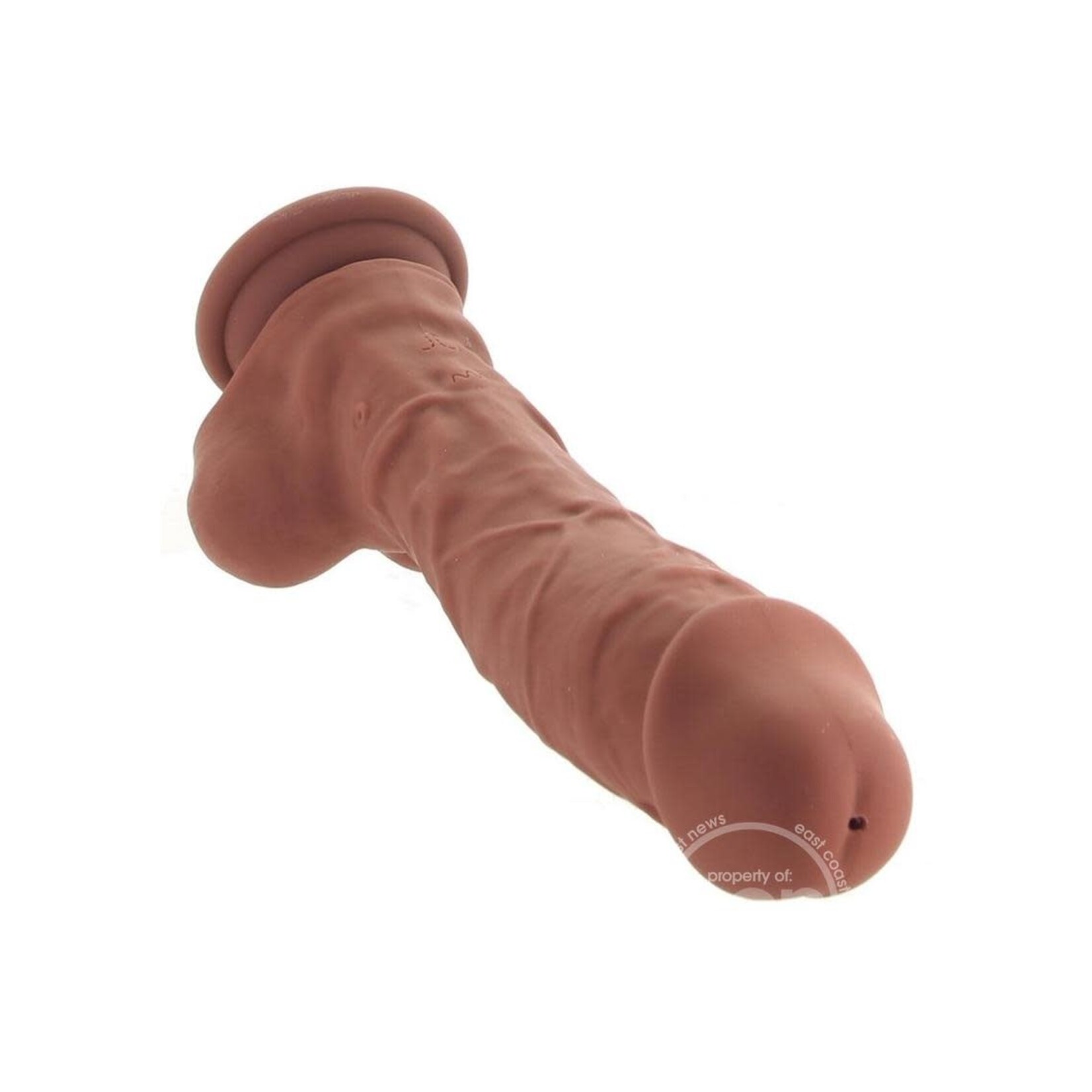 Real Supple Poseable Dildo With Balls 8.25 in - Chocolate