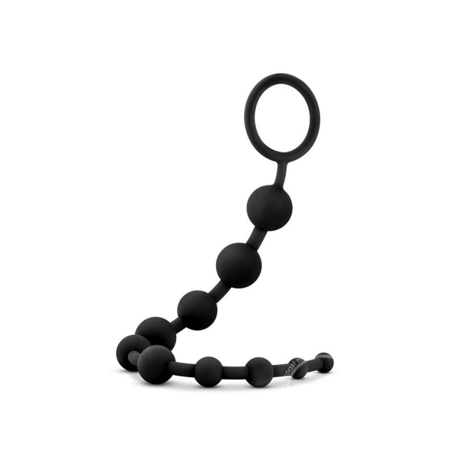 Anal Adventure Platinum Silicone 10 Anal Beads - Black