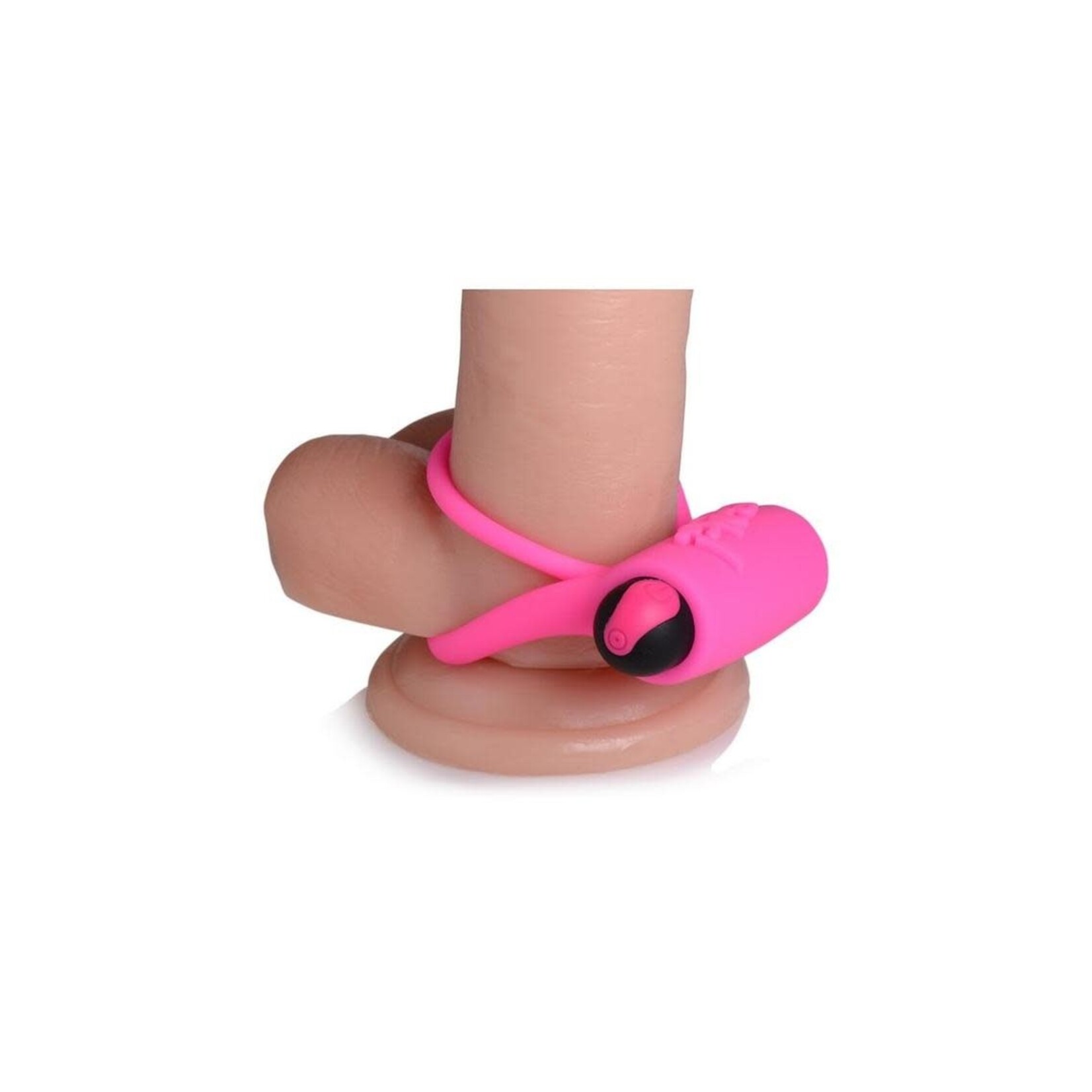 Bang! Silicone Rechargeable Cock Ring And Bullet With Remote Control - Pink
