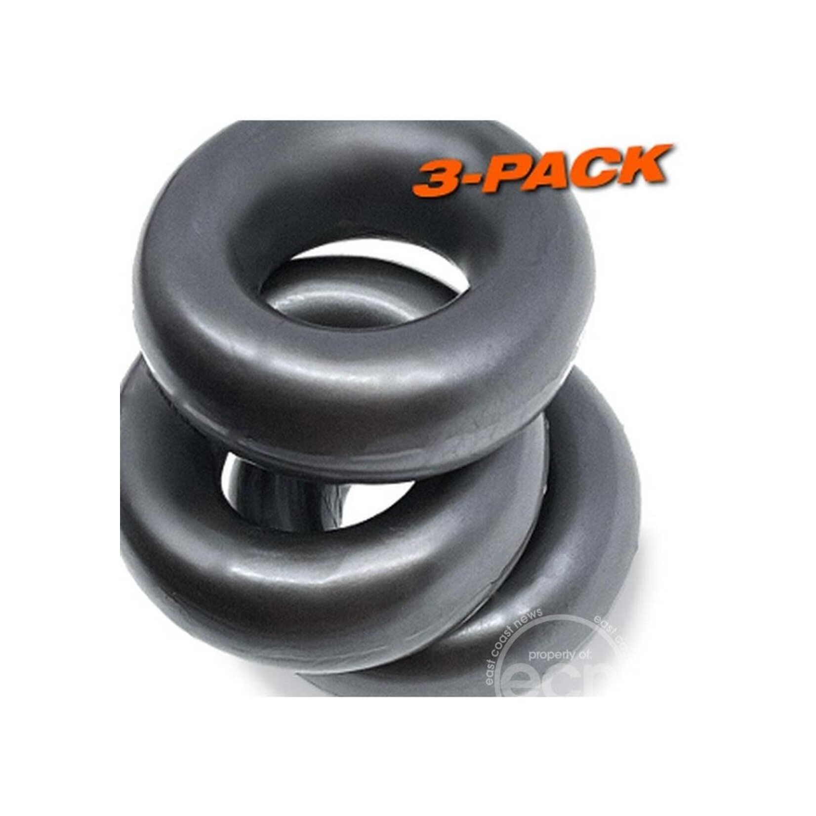 Oxballs Fat Willy Jumbo Cock Ring (3 pack) - Steel