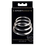 Sportsheets Metal O Ring Cock Ring (3 Pack) - Silver