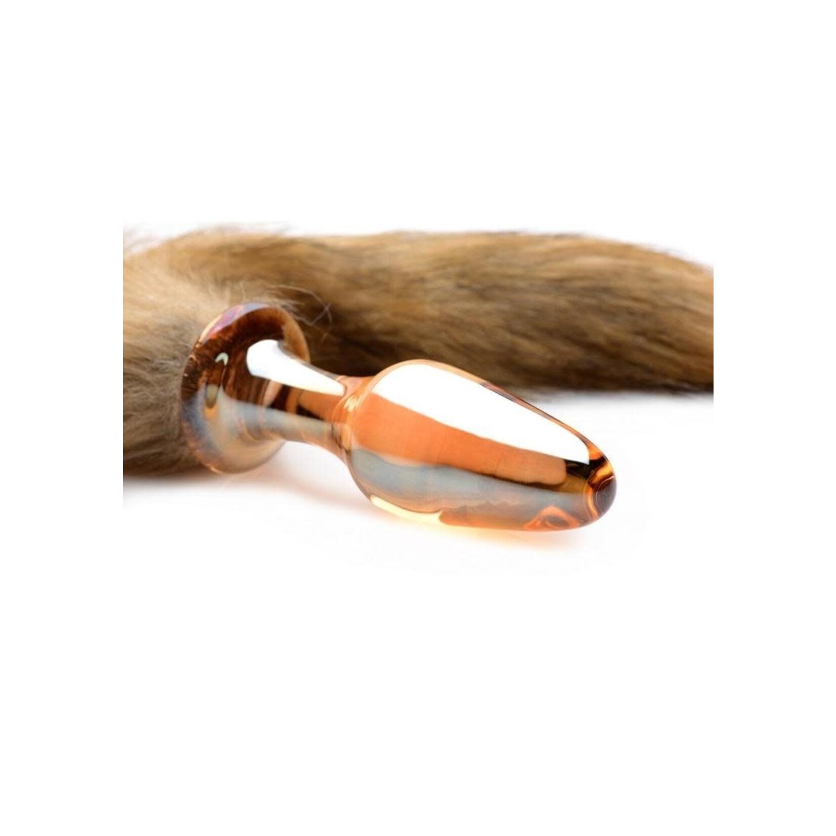 Tailz Fox Tail Glass Anal Plug - Orange