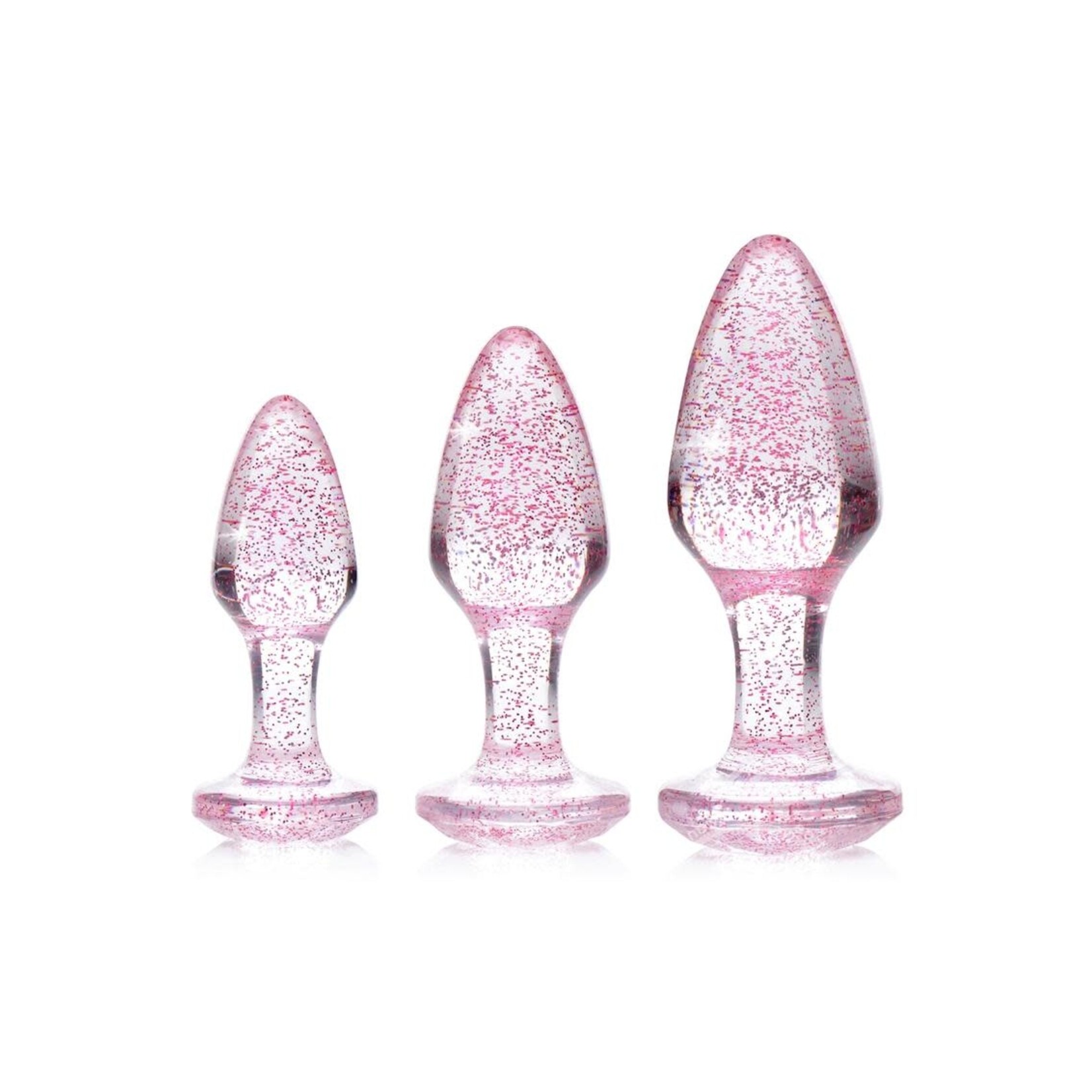 Booty Sparks Glitter Gem Anal Plug Set-Pink