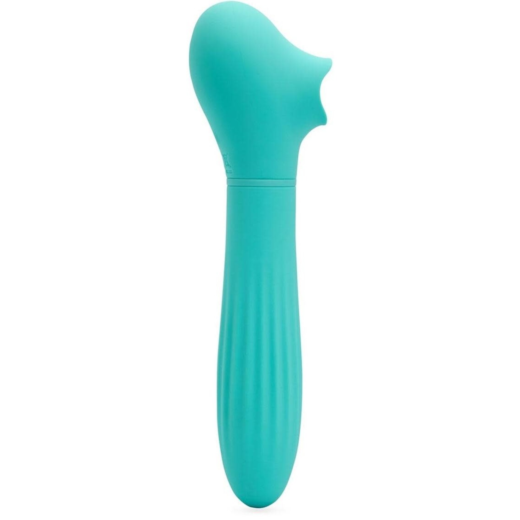 Nu Sensuelle Daisy Rechargeable Silicone Triple Action Thrusting Tongue Suction Vibrator - Electric Blue