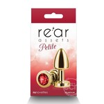 Rear Assets Aluminum Anal Plug - Petite - Gold/Red