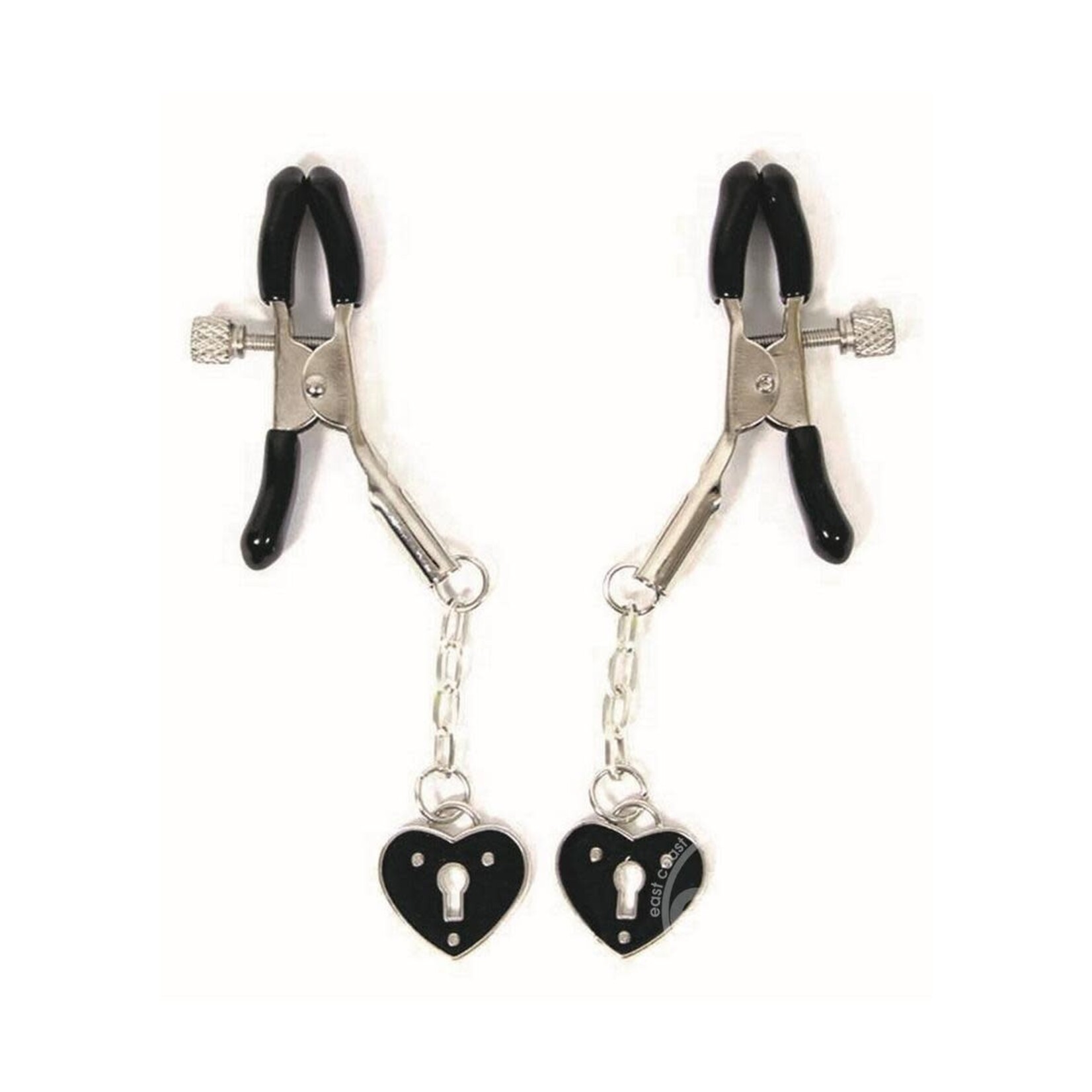 Sexy AF Nipple Clamps Hearts - Black