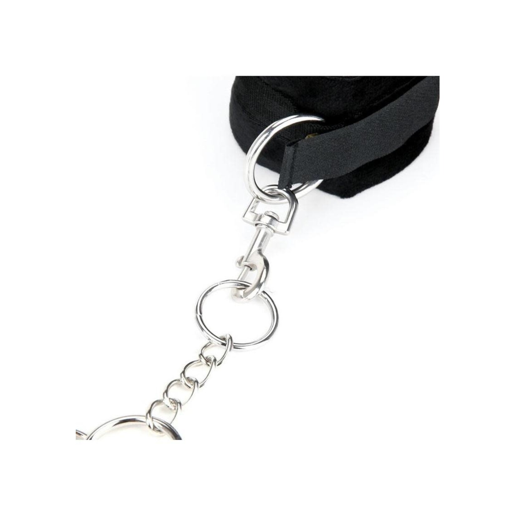 Lux Fetish Hog Tie with 4 Universal Soft Restraint Cuffs - Black