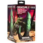 Creature Cocks Dickosaur Dinosaur Silicone Dildo - Green/Black