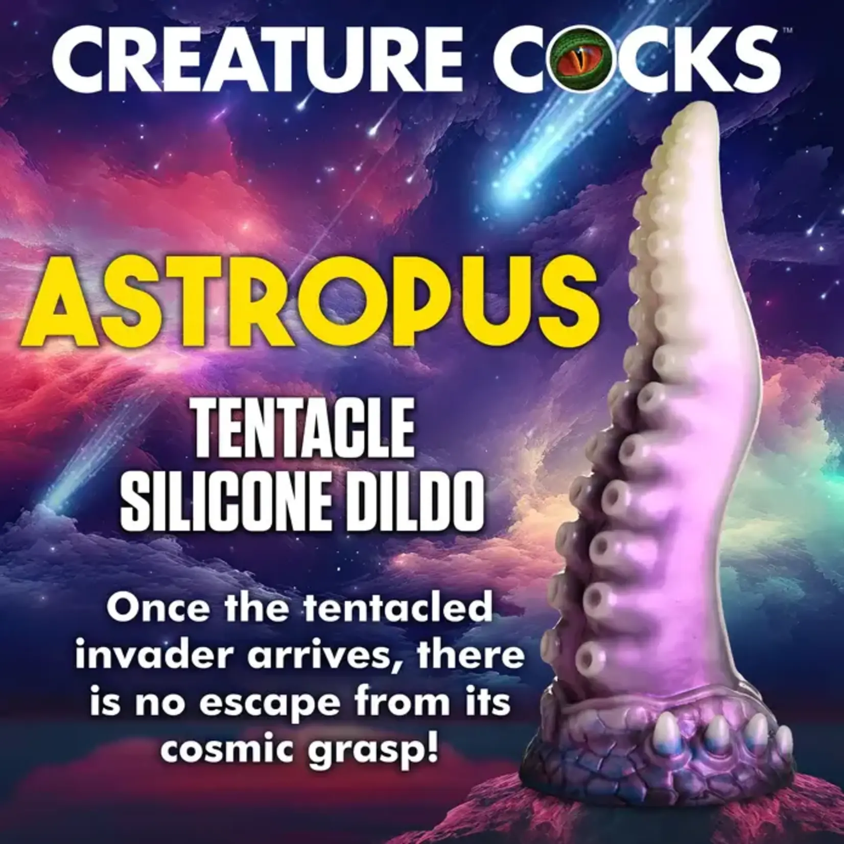 Creature Cocks Astropus Tentacle Silicone Dildo - Purple/White