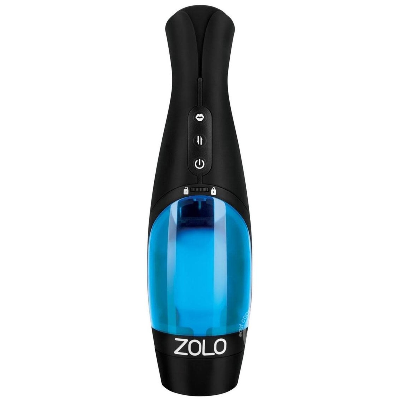 Zolo Thrustbuster Rechargeable Vibrating Masturbator - Pussy - Blue/Black