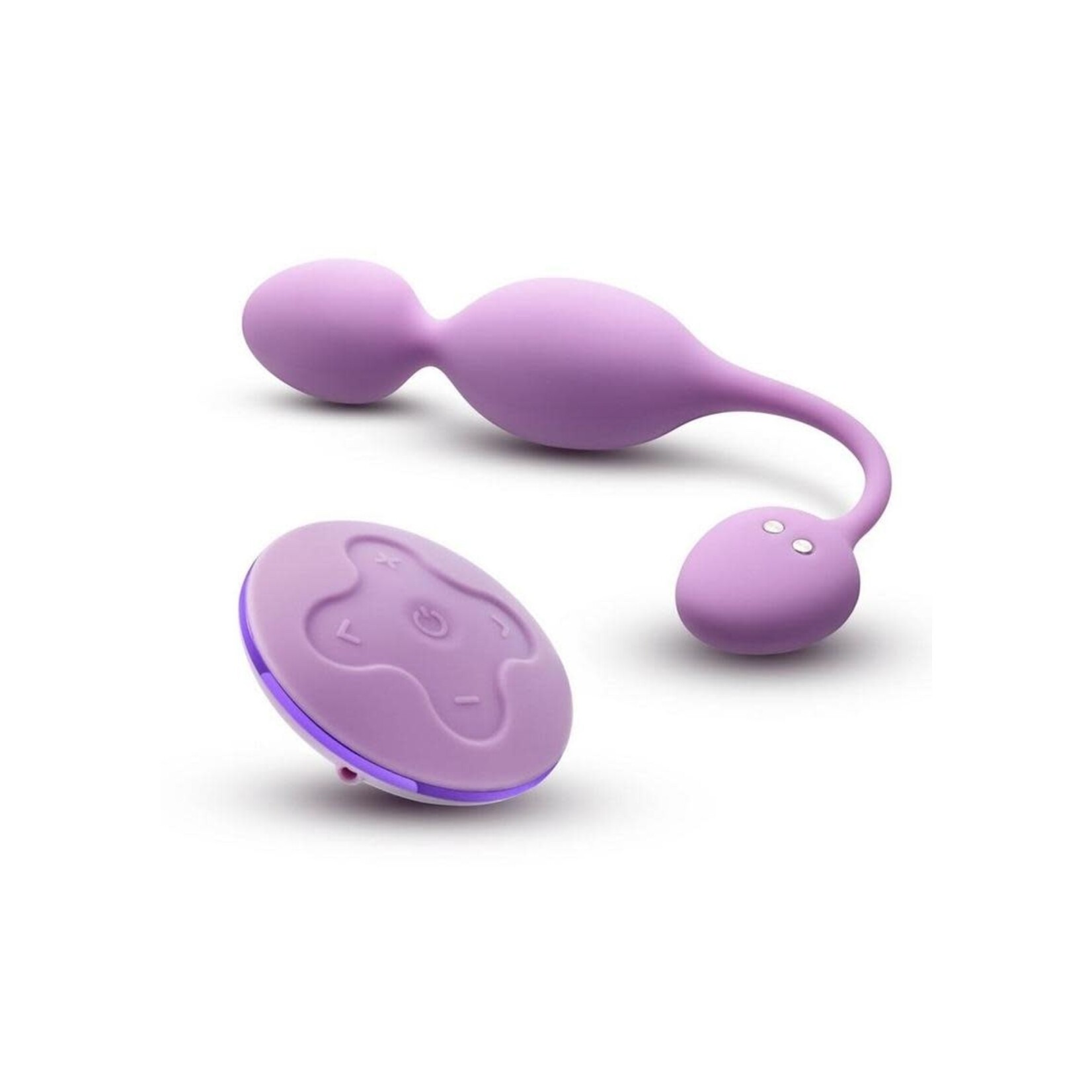 Wellness Raine Rechargeable Silicone Vibrating Kegel Ball with Remote - Lilac