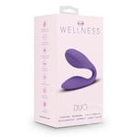 Wellness Duo Rechargeable Silicone Couples Vibrator - Purple