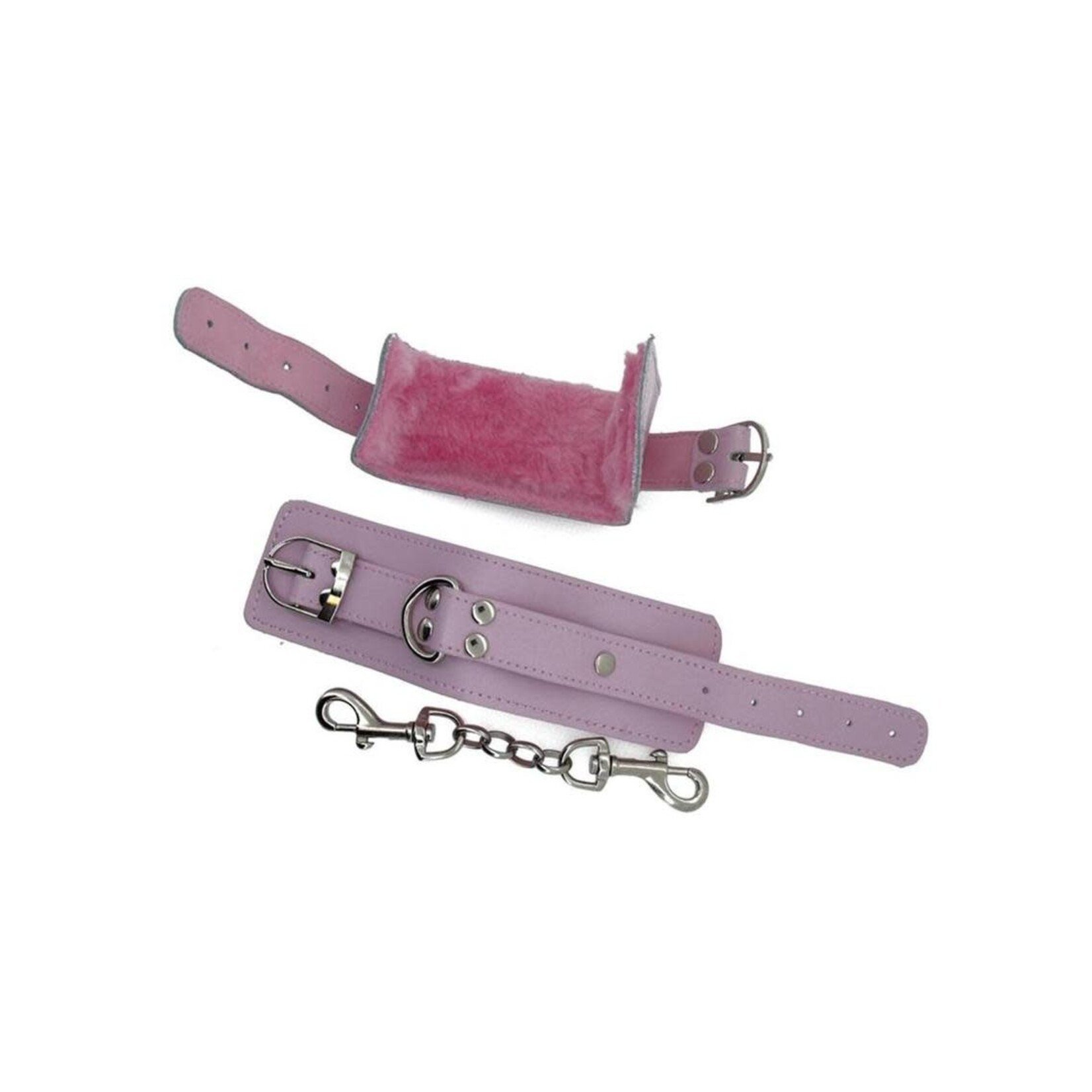 Strapped Plush Restraints - Pink