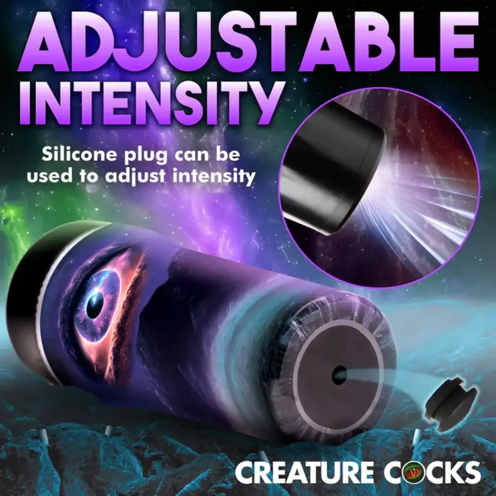Creature Cocks Wormhole Alien Stroker - Purple/Black