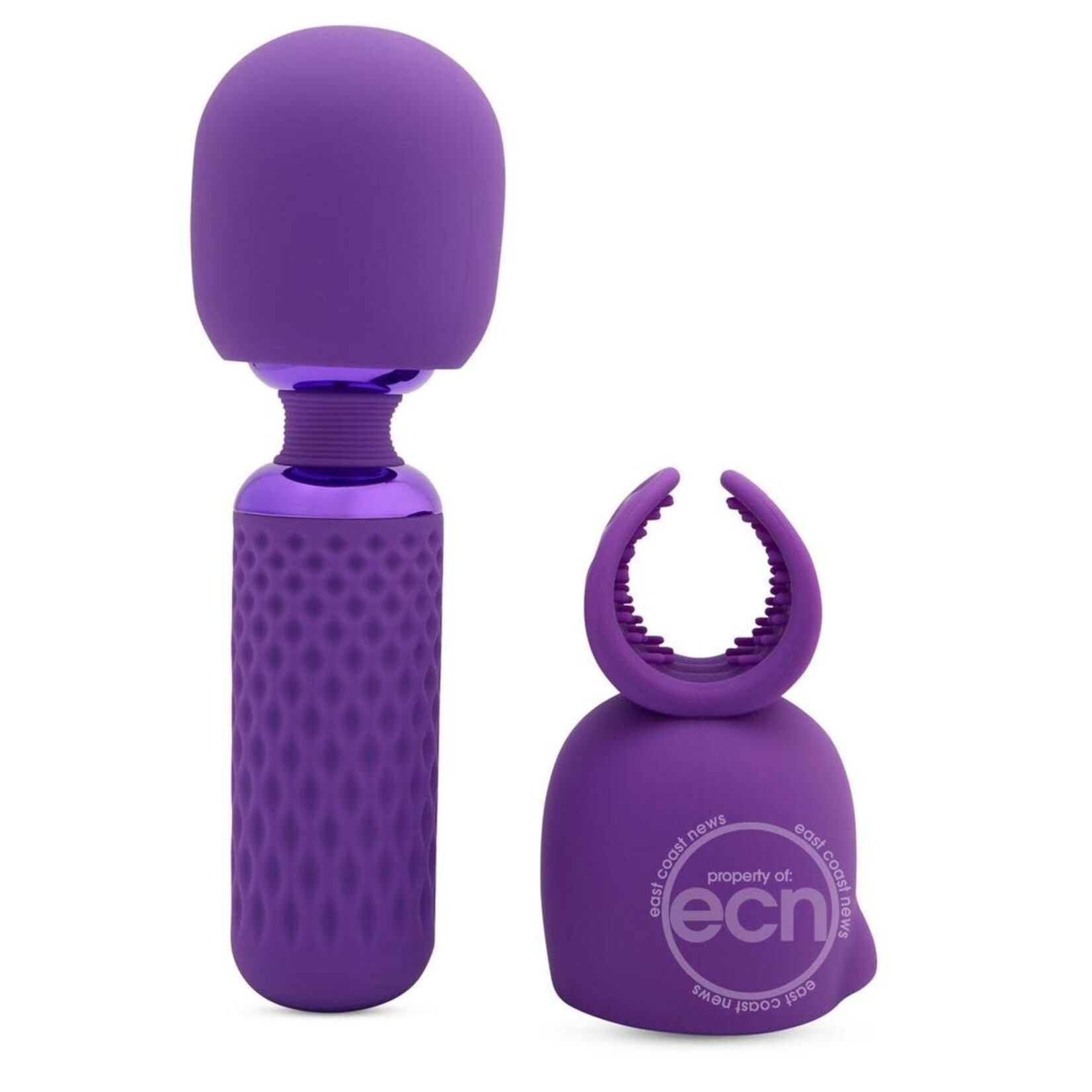 Nu Sensuelle Harlow Nubii Rechargeable Silicone Mini Heating Wand with Attachment - Purple