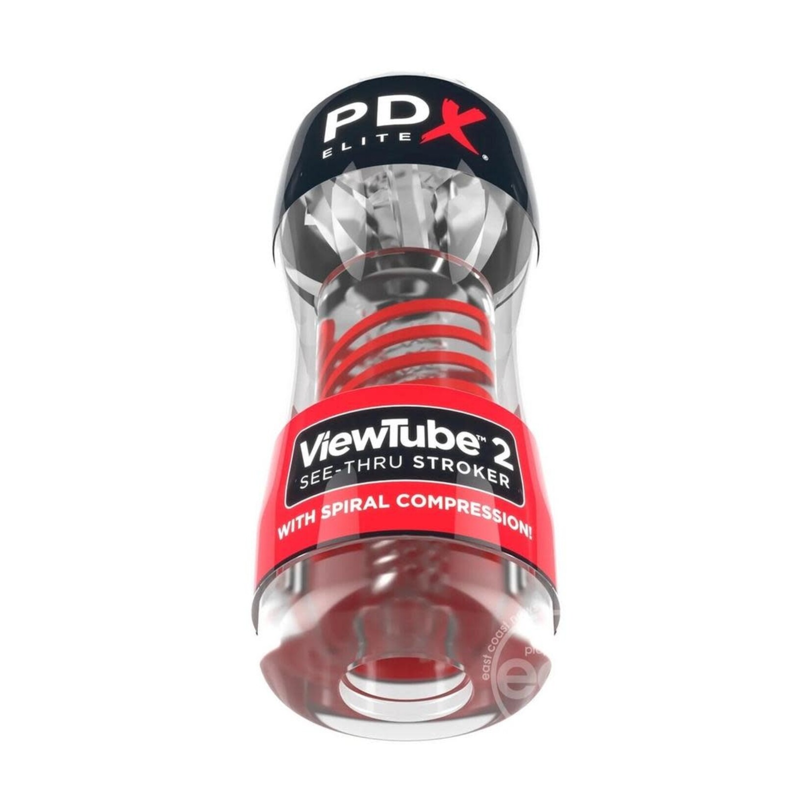 PDX Elite ViewTube 2 Rechargeable Stroker - Clear/Red
