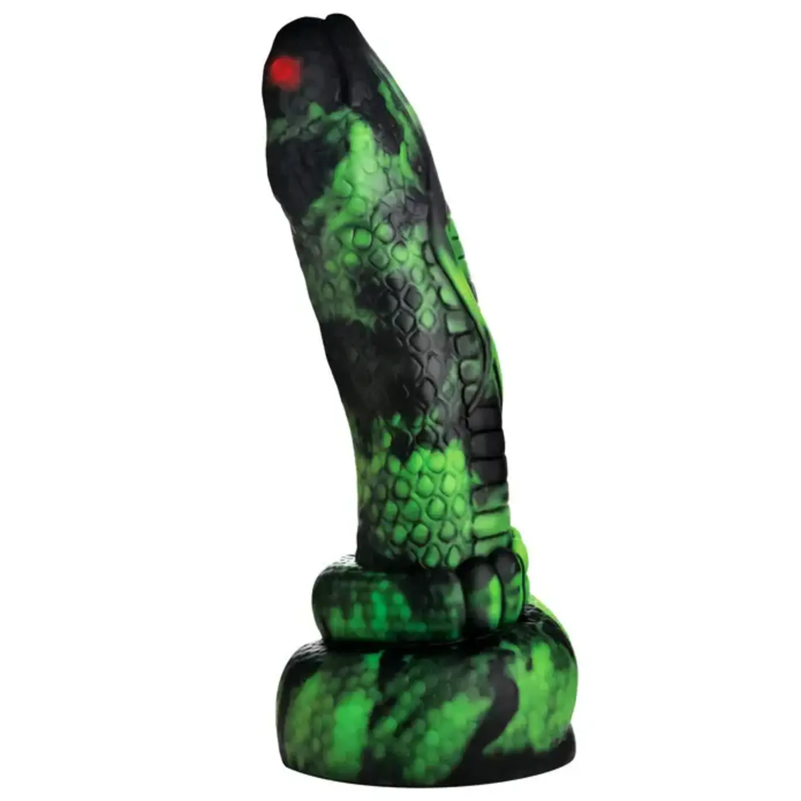 Creature Cocks Python Silicone Dildo - Green/Black/Red