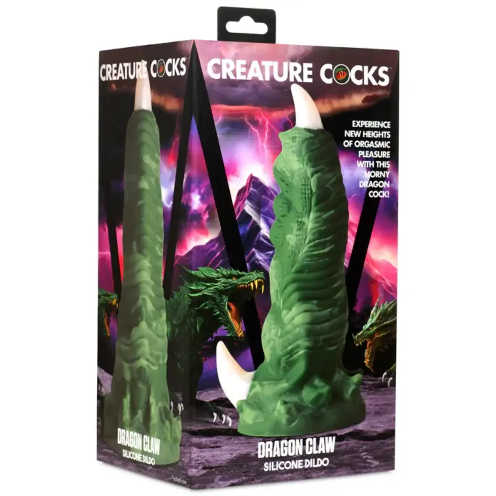 Creature Cocks Dragon Claw Silicone Dildo - Green/White