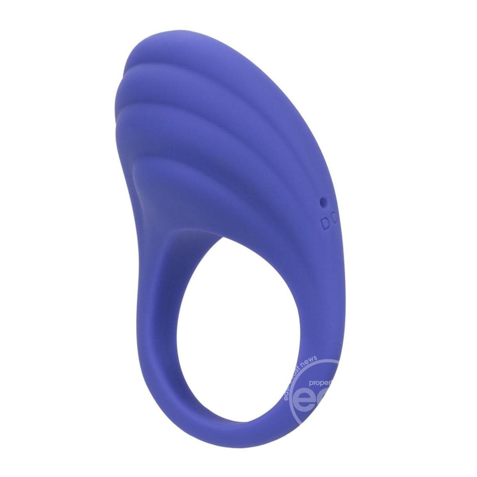 CalExotics Connect Couples Ring Rechargeable Silicone App Compatible Cock Ring with Remote - Purple