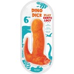 Playeontology Dino Dick Silicone Dildo with Suction Cup 6in - Orange