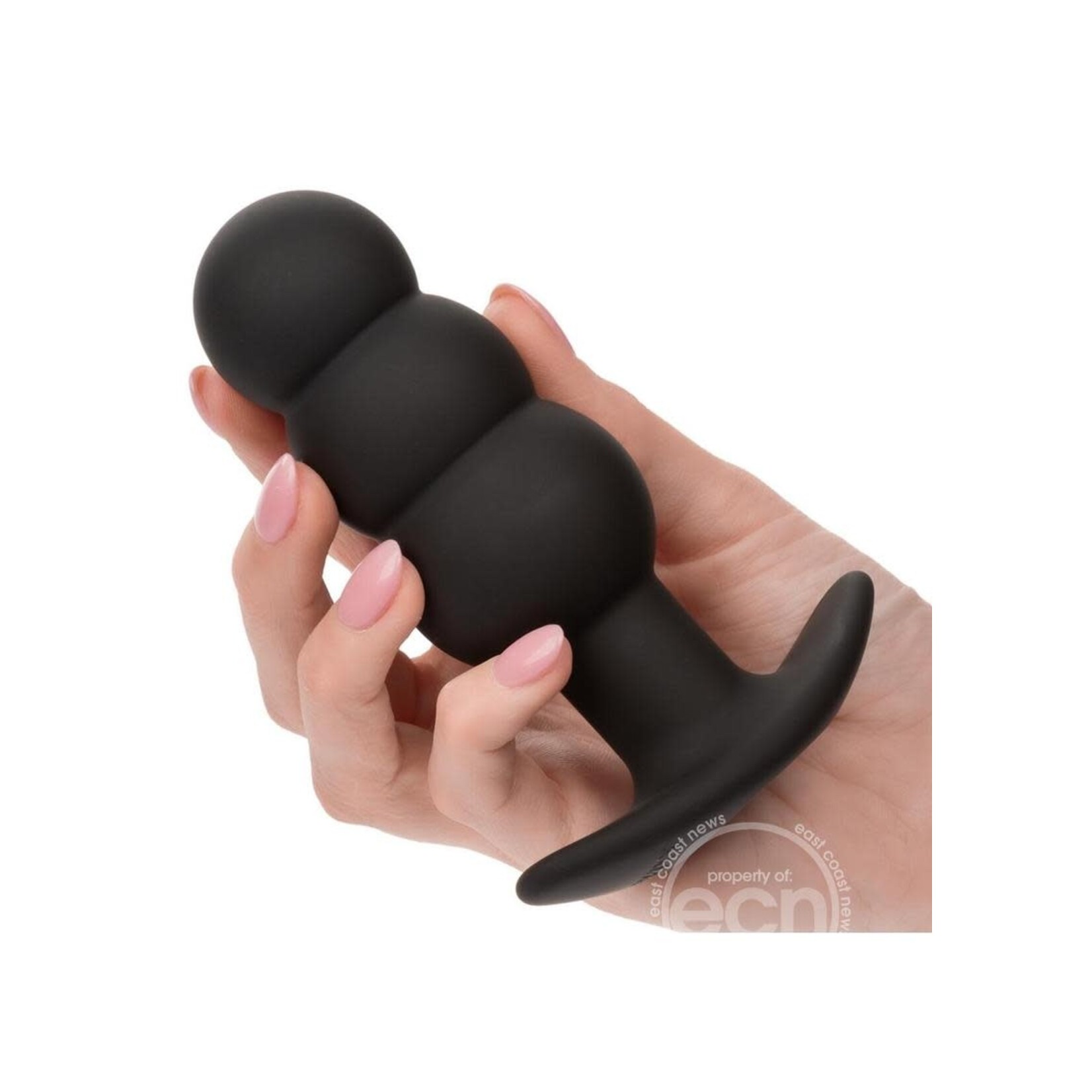 Rock Bottom Beaded Rechargeable Silicone Probe - Black