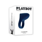 Playboy Pleasure Point Rechargeable Silicone Cock Ring - Blue